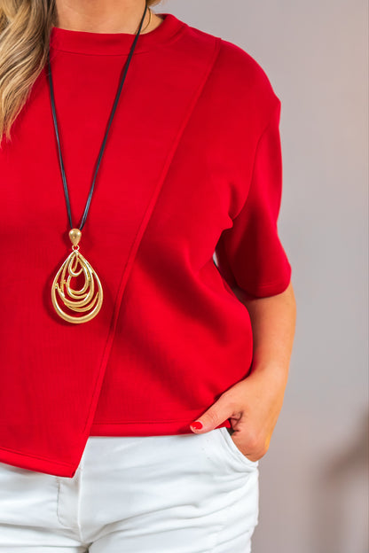 Lässiges Sweatshirt in Rot