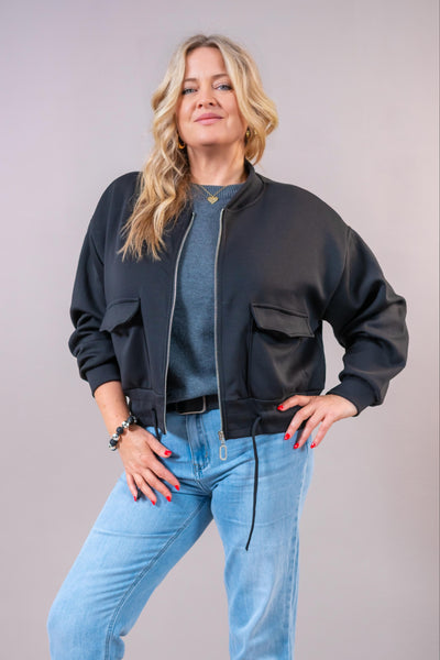 Bomberjacke "Urban Chic", schwarz