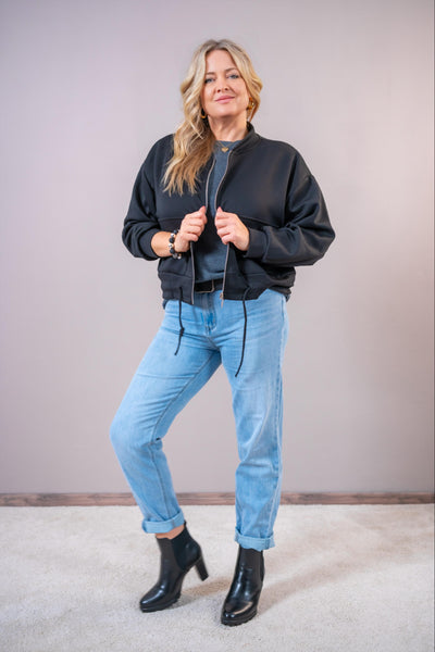 Bomberjacke "Urban Chic", schwarz