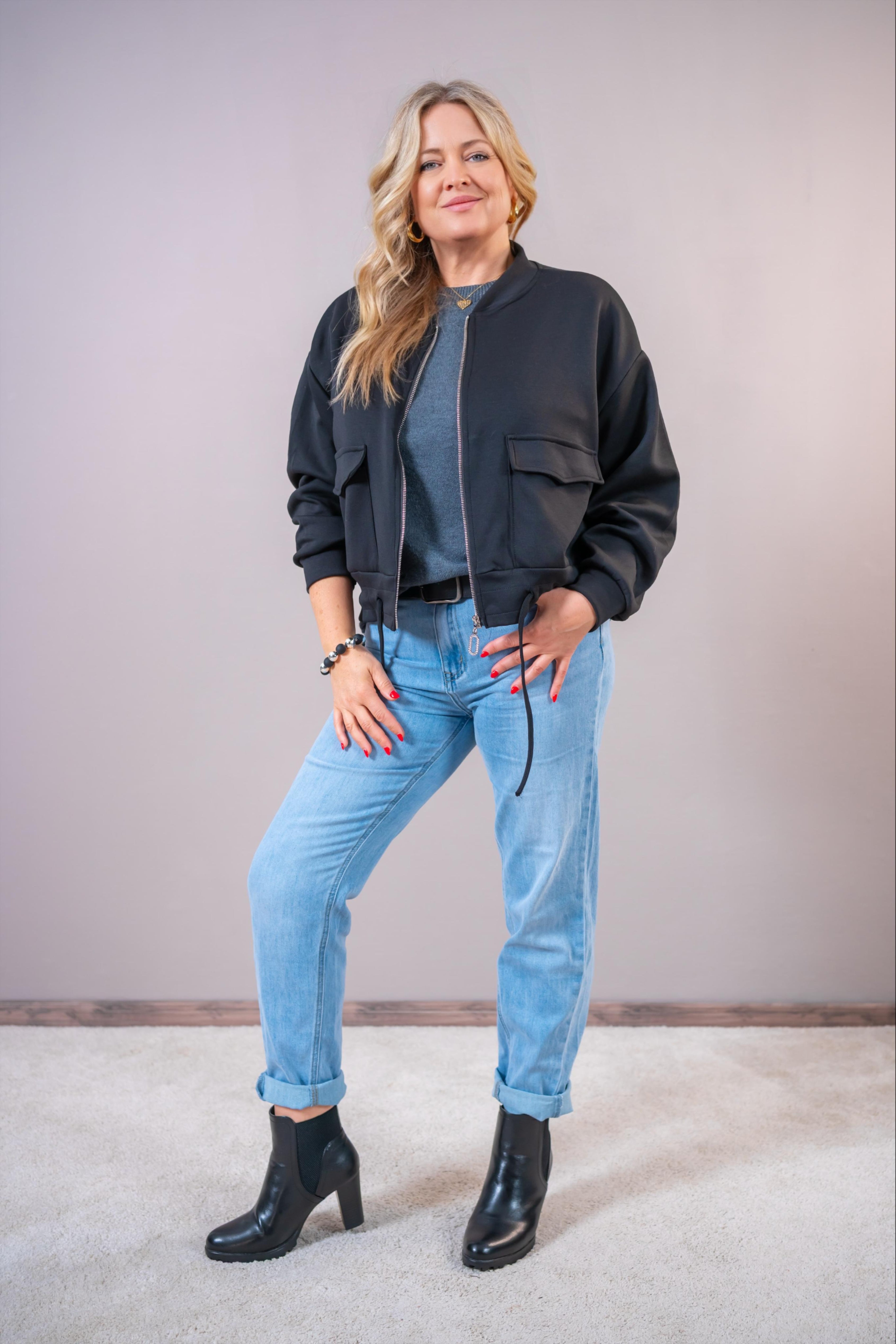 Bomberjacke "Urban Chic", schwarz
