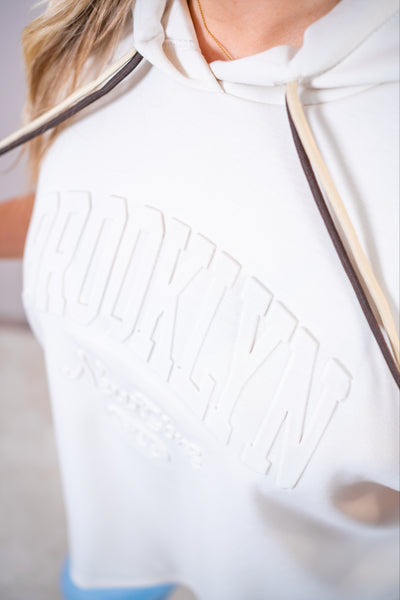Kurzarm Sweatshirt "Brooklyn", creme