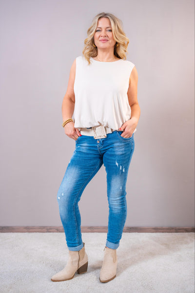 Skinny Jeans "Blue Crush", mittelblau