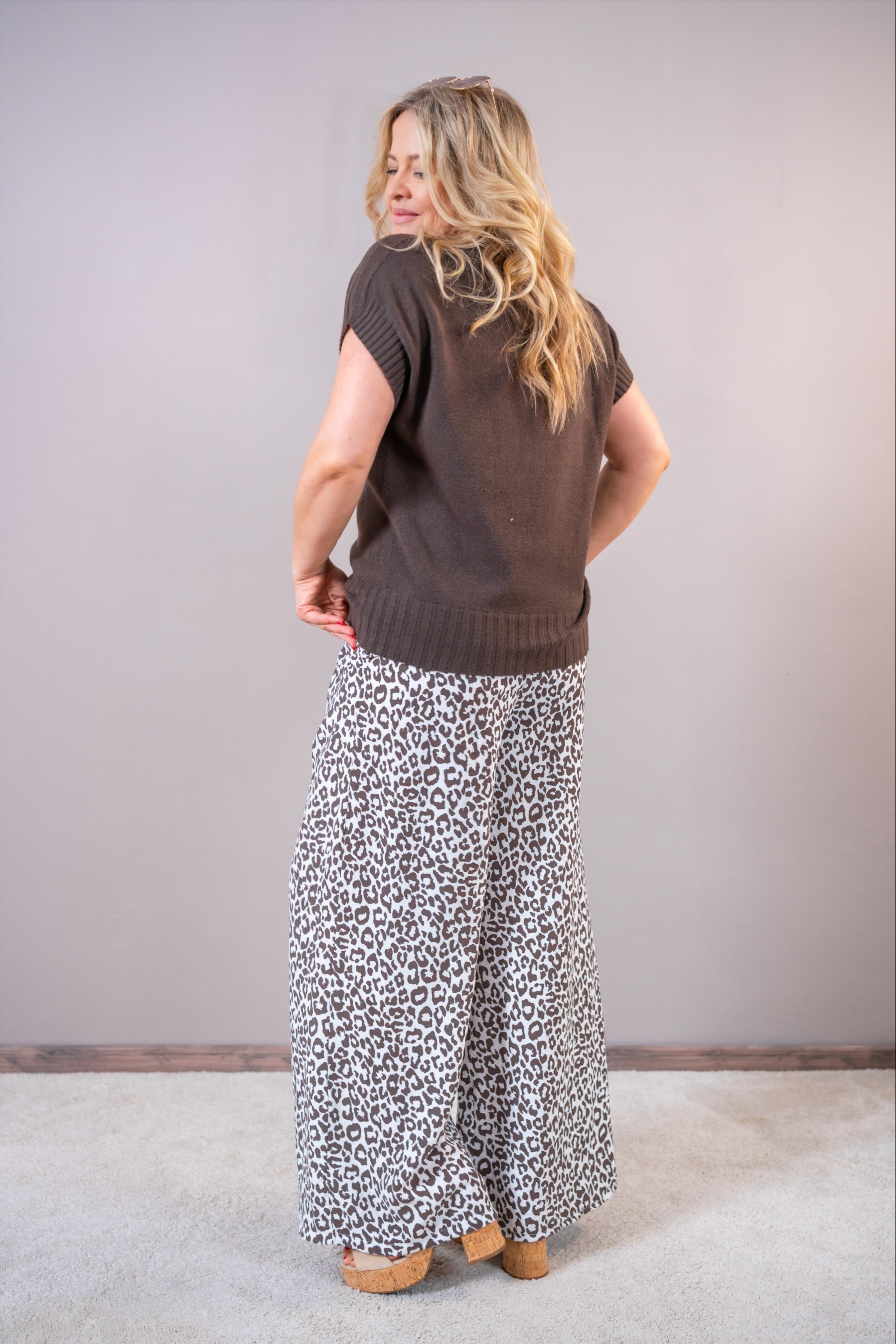 Feinstrick-Pullover Kurzarm, schokobraun