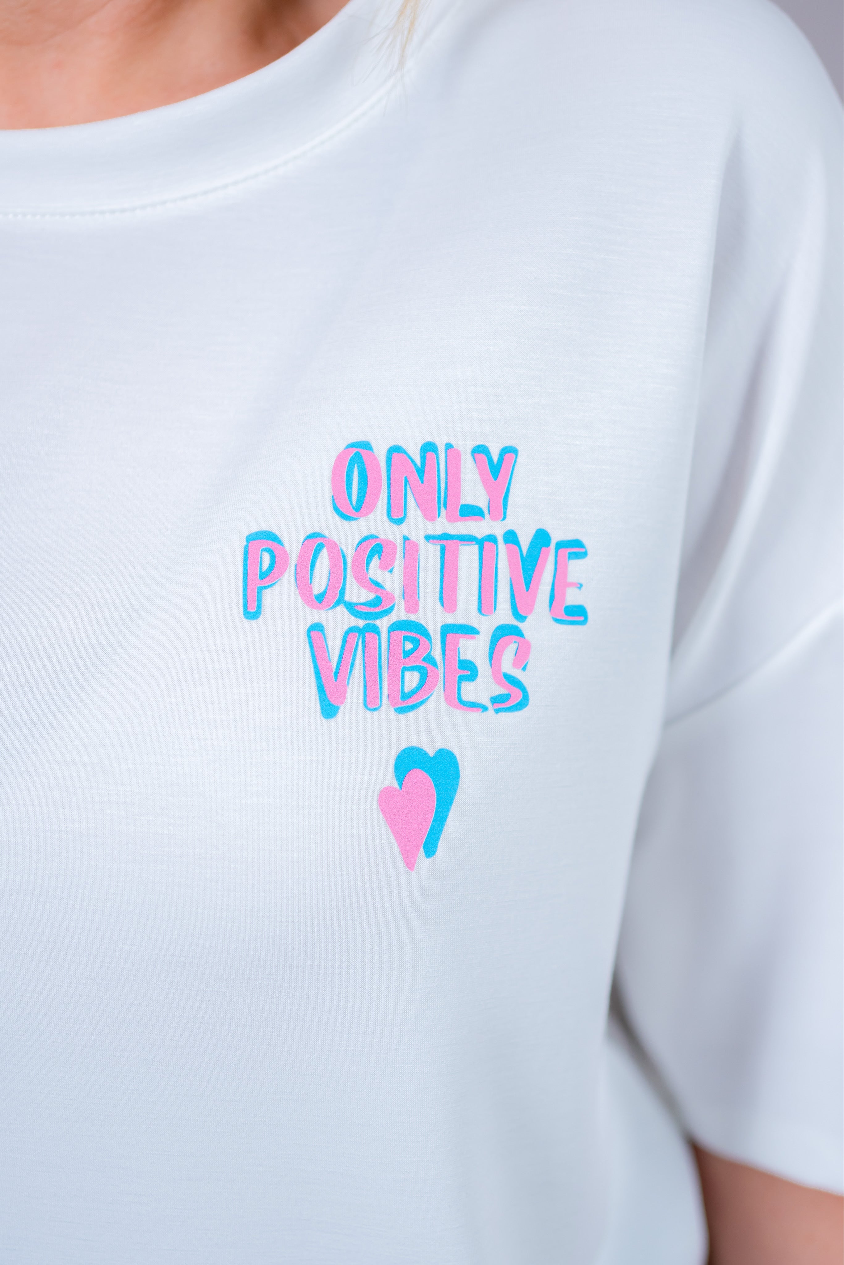 Weiches Shirt mit Print, cremeweiß