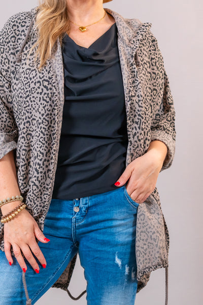 Leo Longcardigan mit Kapuze
