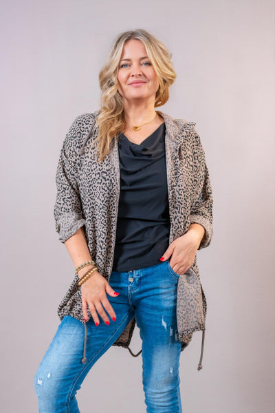 Leo Longcardigan mit Kapuze