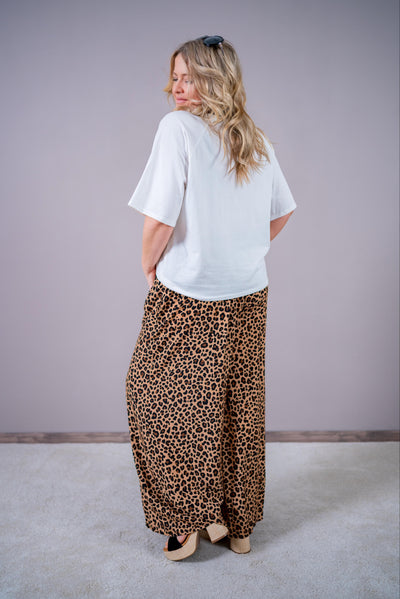 Oversize Shirt mit Print "C´est la vie", weiß/braun