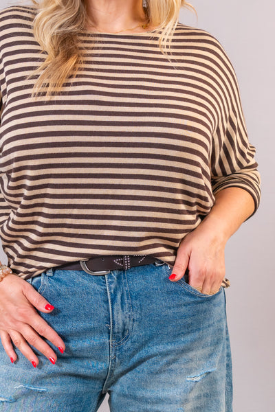 Longsleeve, gestreift