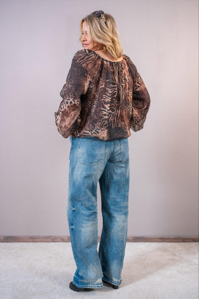 Bluse mit Ballonsaum