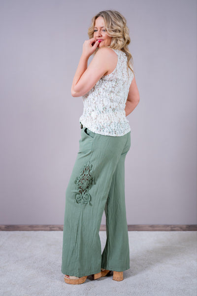 Ärmelloses Top mit floralem Muster, creme