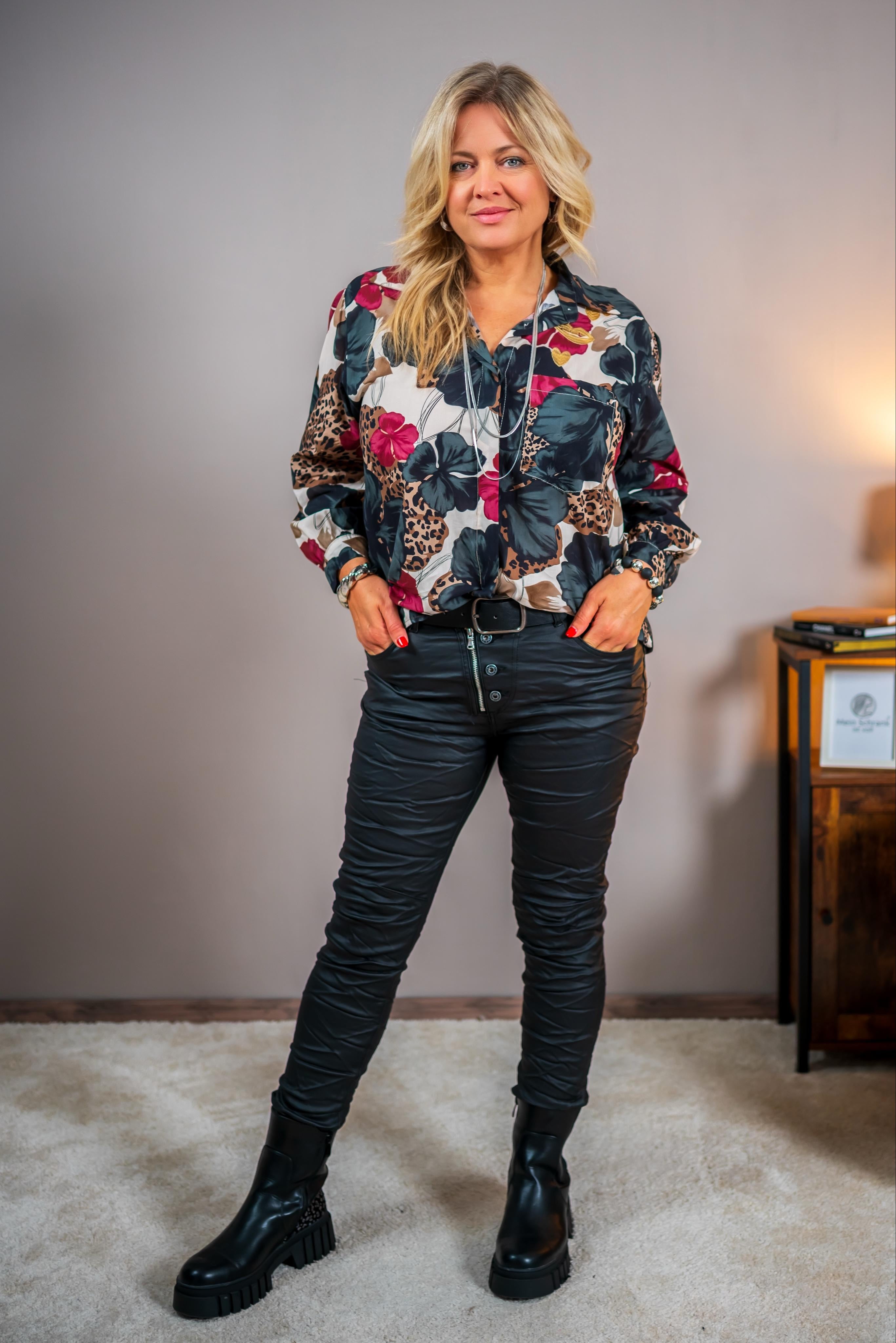 Bluse mit floralem Muster