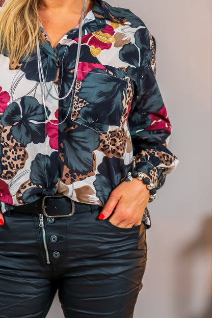 Bluse mit floralem Muster