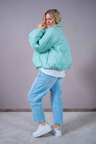 Oversized Bubble-Jacke, mint