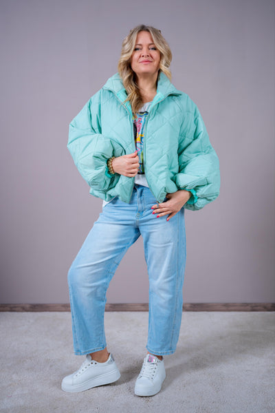 Oversized Bubble-Jacke, mint