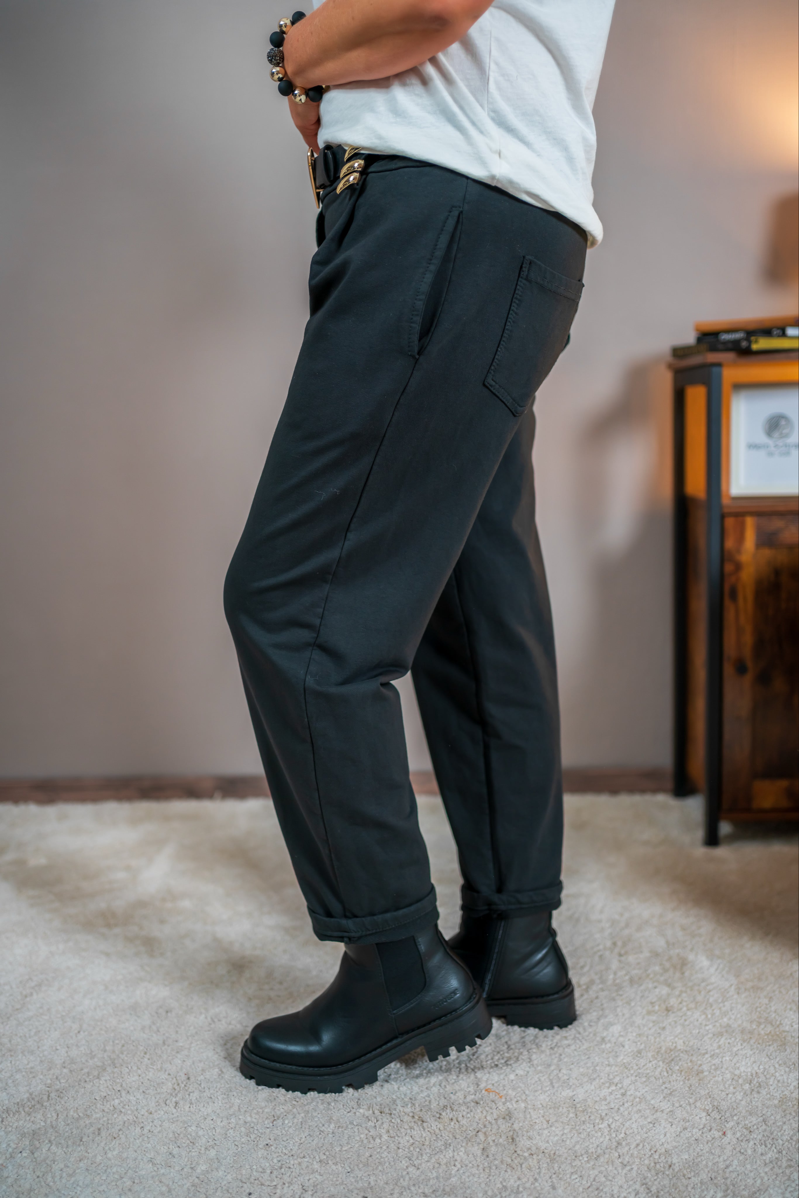 Casual Hose, schwarz