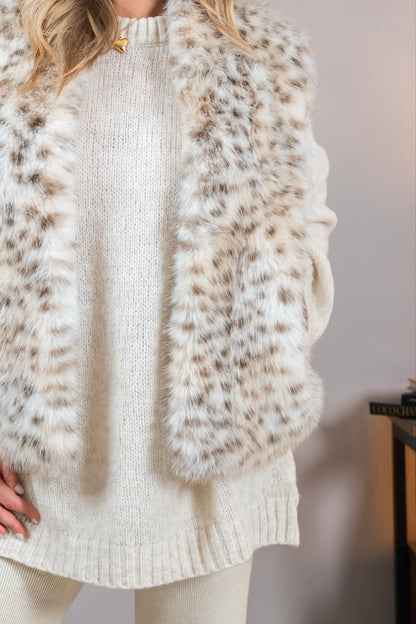 Fake-Fur Weste im Animal-Look