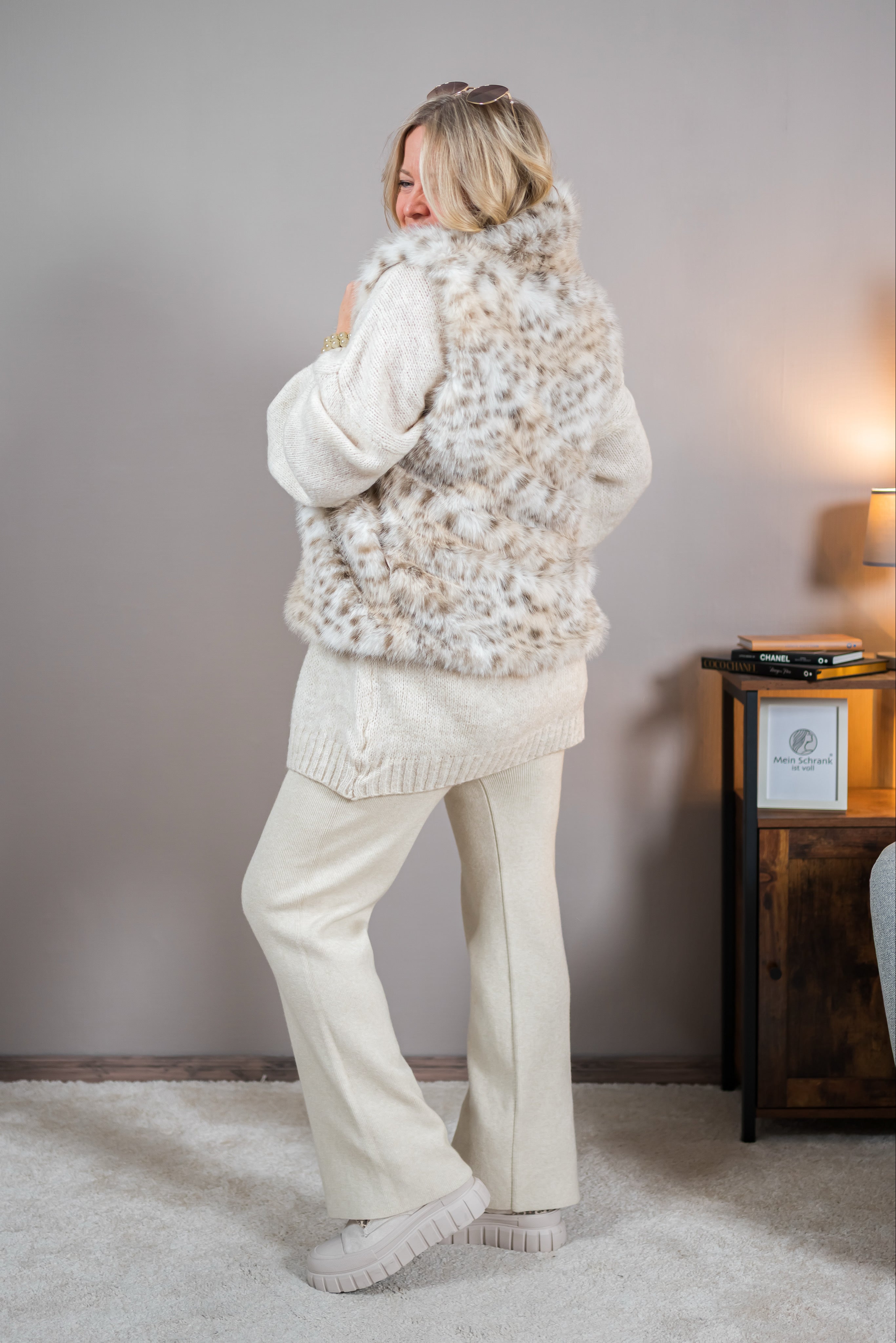 Fake-Fur Weste im Animal-Look