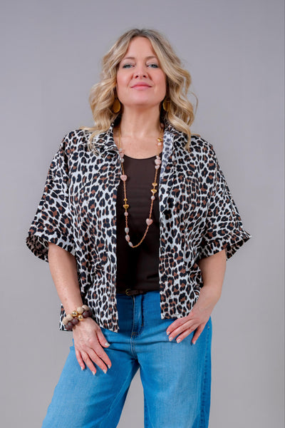 Bluse im Leoprint