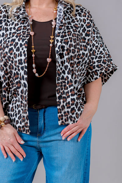 Bluse im Leoprint