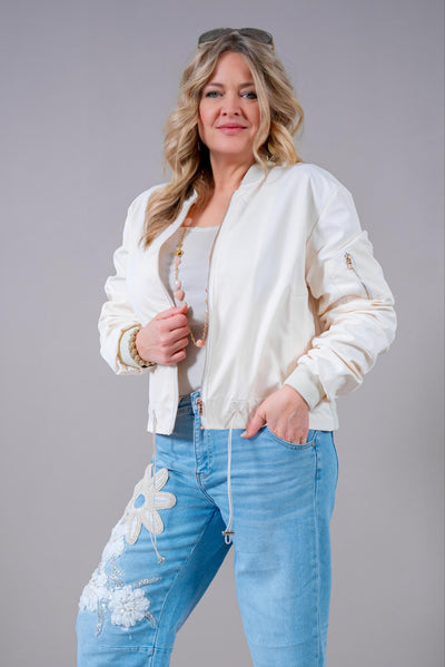 Bomberjacke, creme