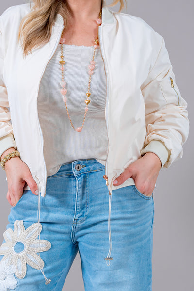 Bomberjacke, creme