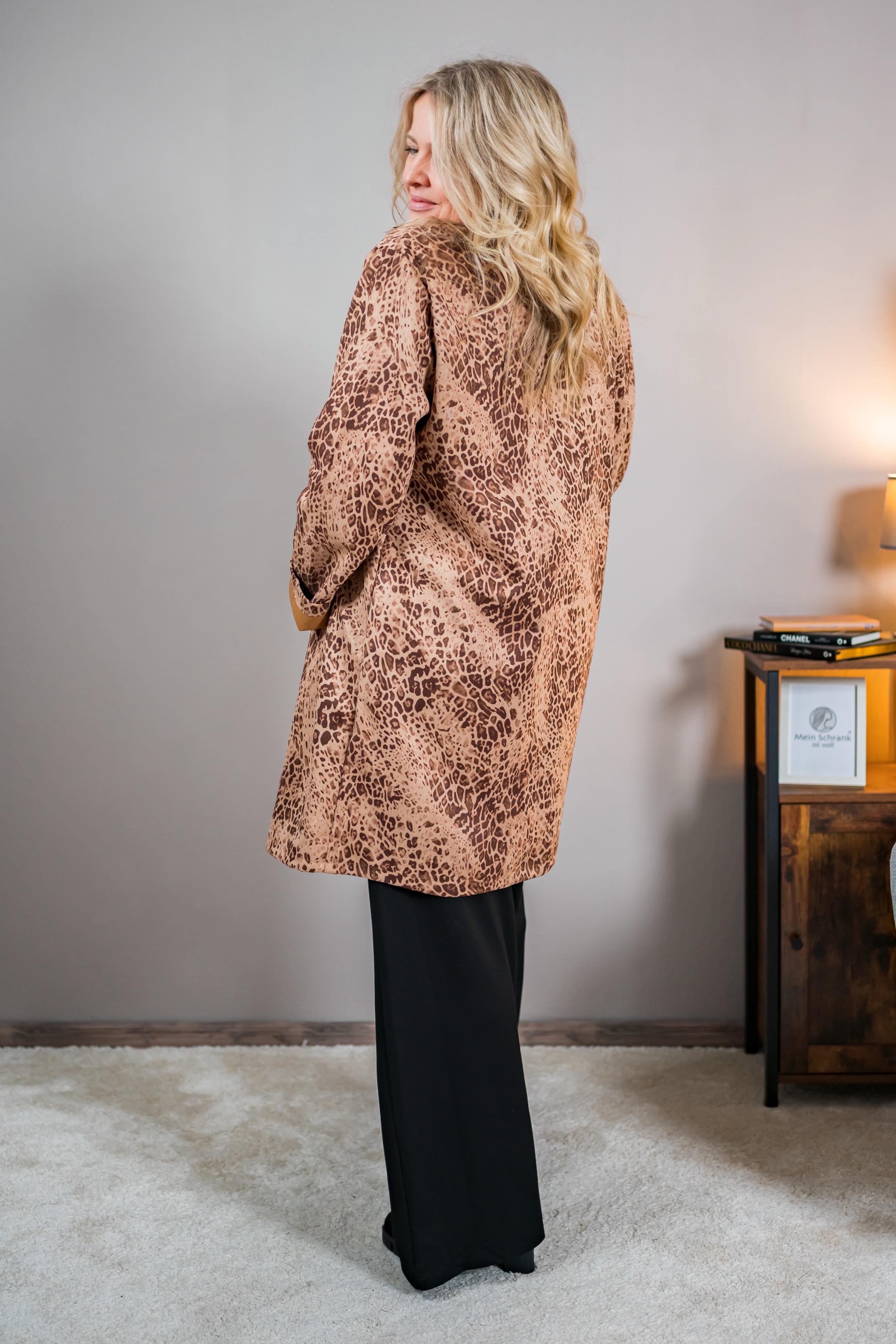 Weicher Mantel, Leo-Print