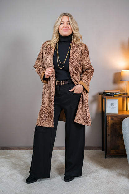 Weicher Mantel, Leo-Print