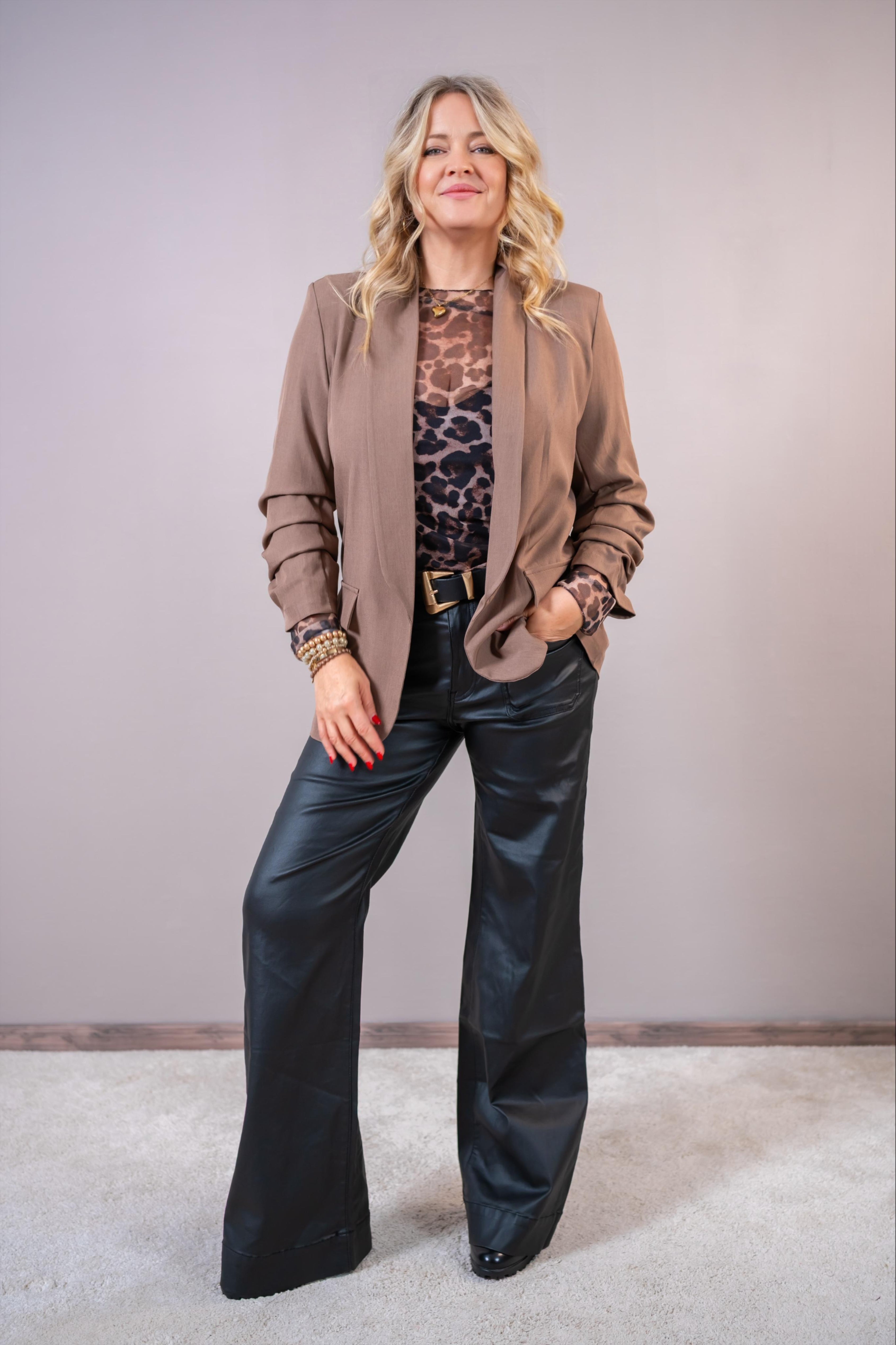 Eleganter Blazer, taupe