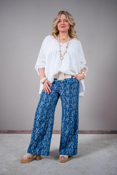 Palazzo Hose mit Allover Muster