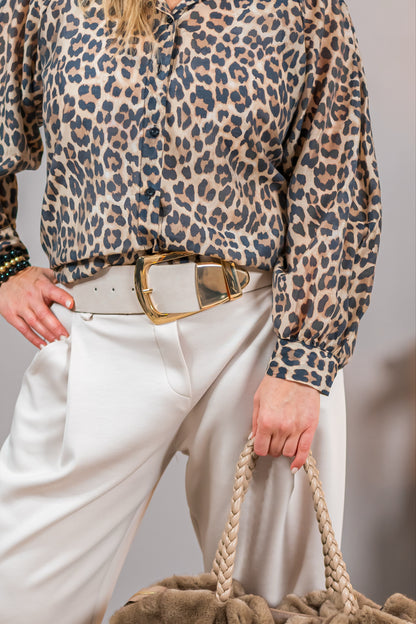 Bluse mit Leopardenmuster