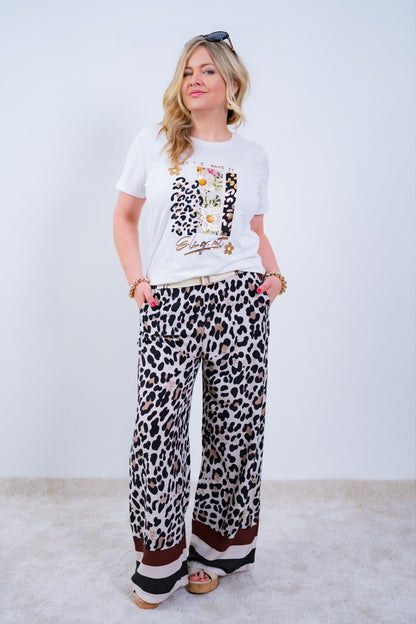 T-Shirt mit Druck, weiß