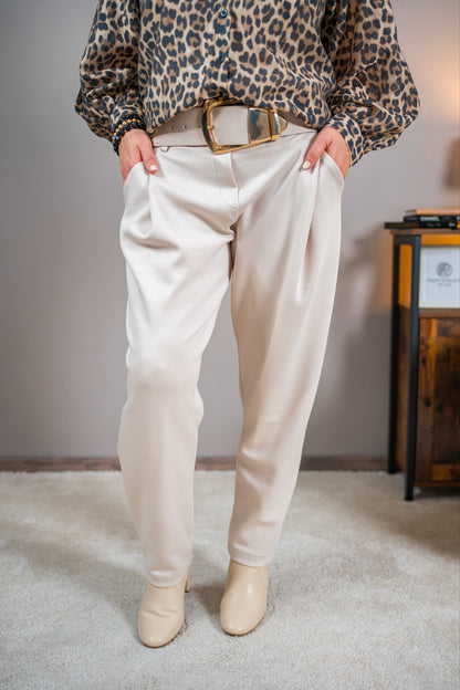 Elegante Jerseyhose, creme