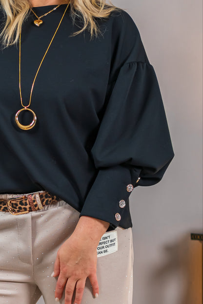 Elegantes Sweatshirt, schwarz