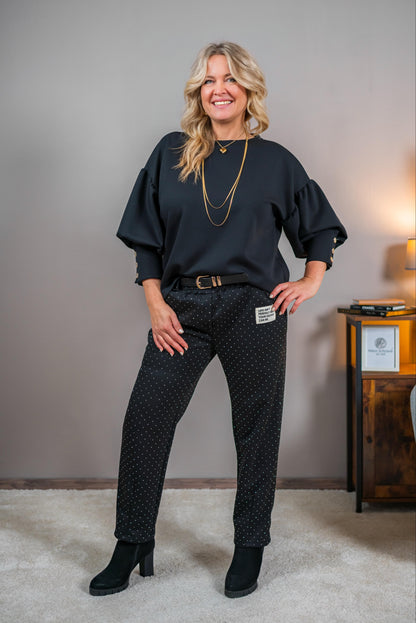 Elegantes Sweatshirt, schwarz