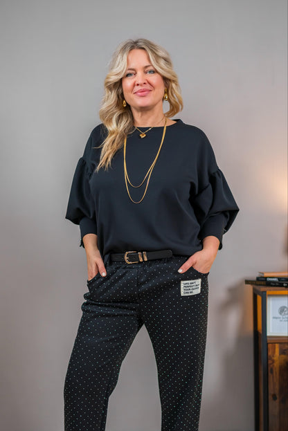 Elegantes Sweatshirt, schwarz