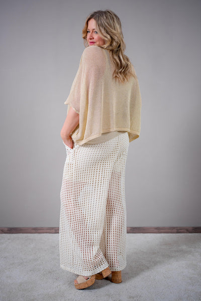 Oversize Strickpulli, gold