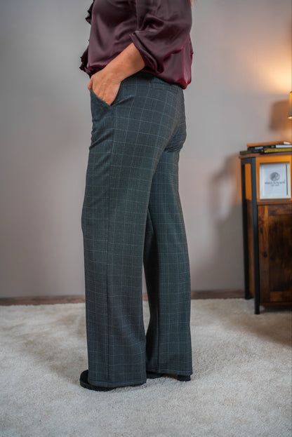 Stoffhose aus Viskosegemisch, Hahnentritt-Muster