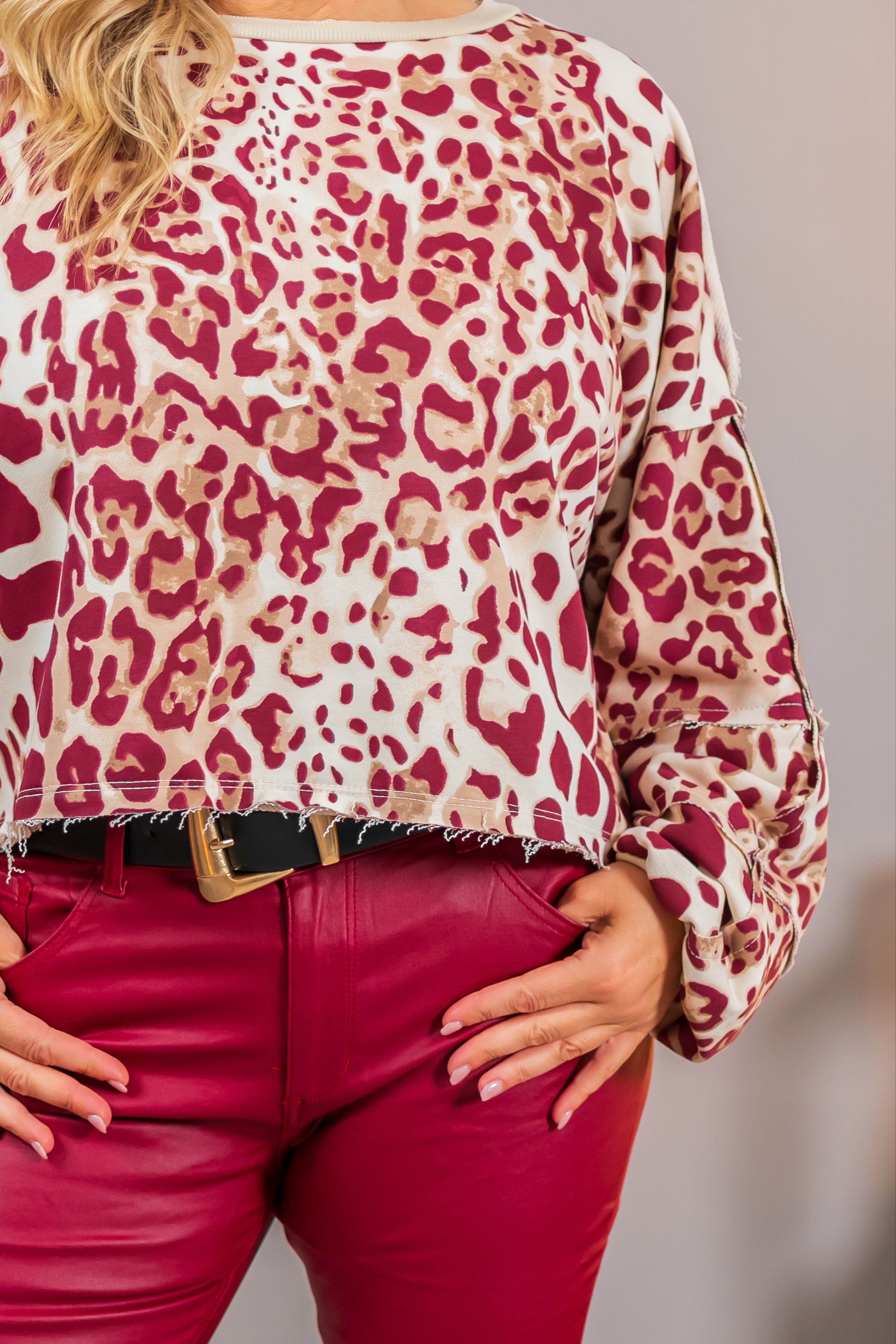 Sweatshirt, Leo-Print