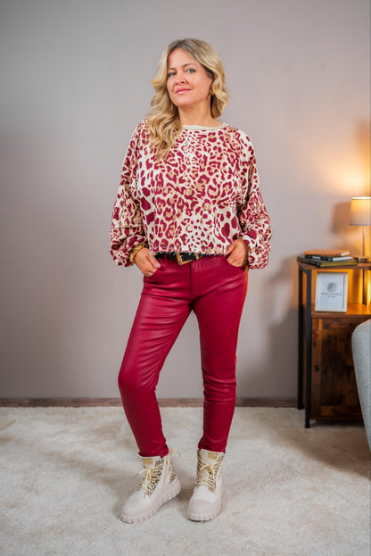 Sweatshirt, Leo-Print