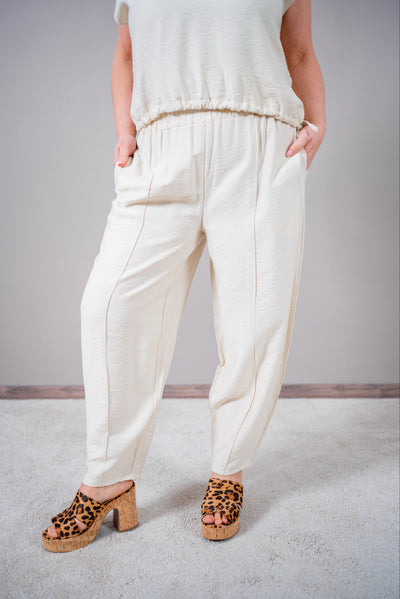 Lässige Hose, beige