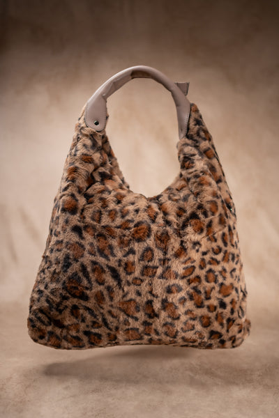 Kunstfell-Tasche im Leoparden-Design