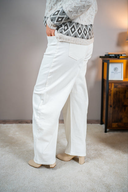 Barrel Jeans, ecru