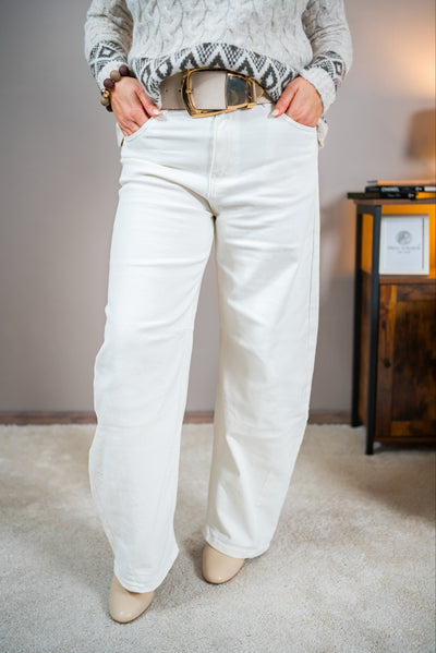 Barrel Jeans, ecru