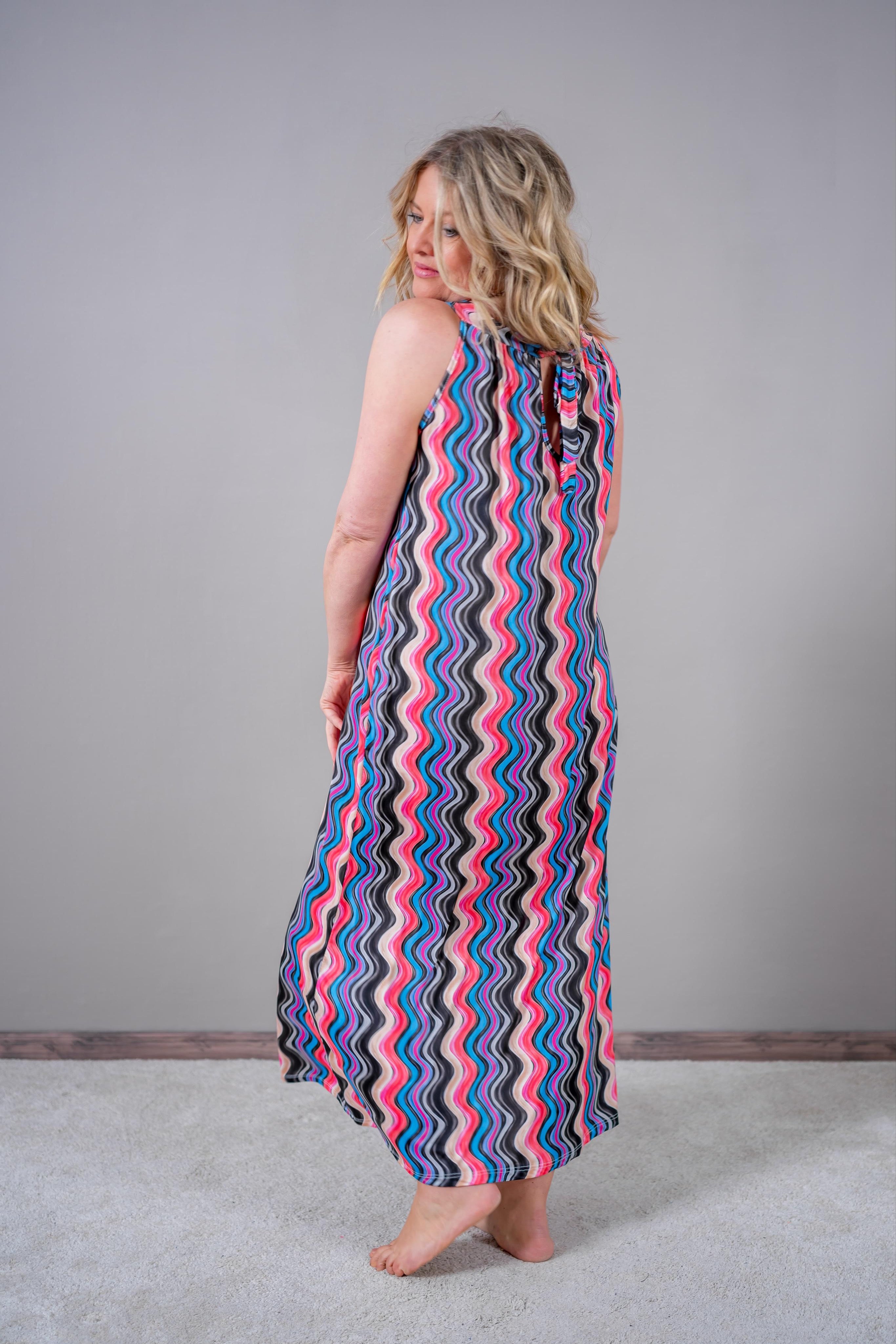 Neckholder-Kleid, lang