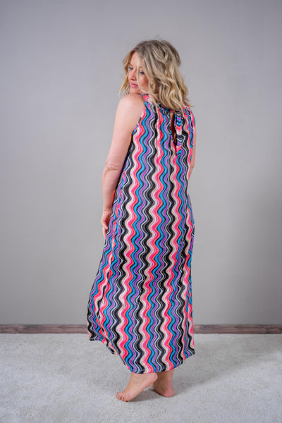 Neckholder-Kleid, lang