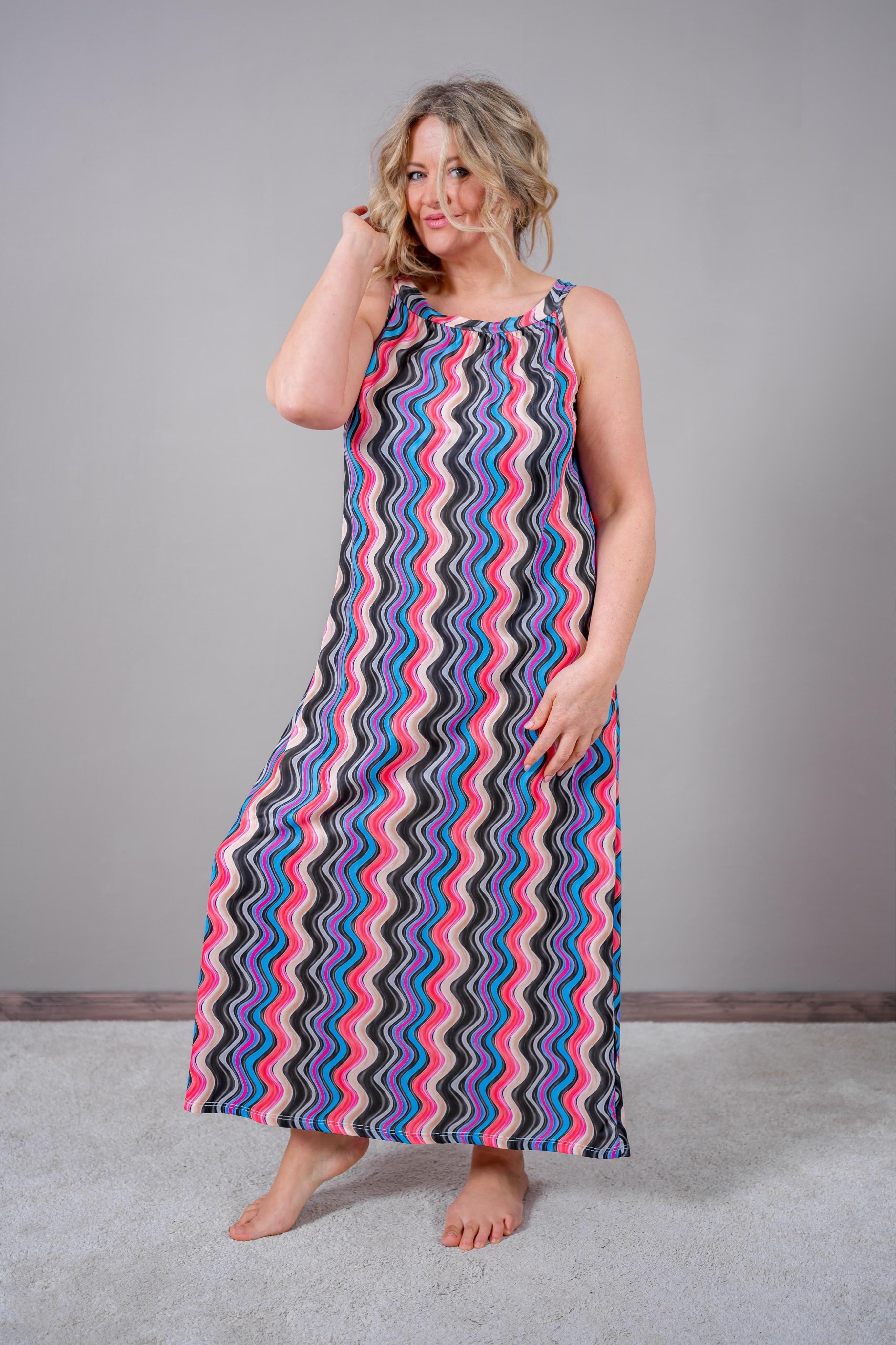 Neckholder-Kleid, lang