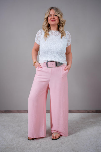 Stoffhose in Rosa
