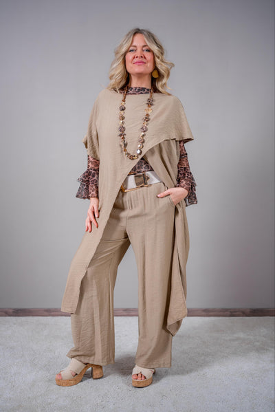 Weite Hose, camel