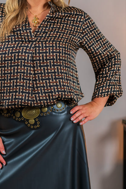 Leichte Bluse, gemustert