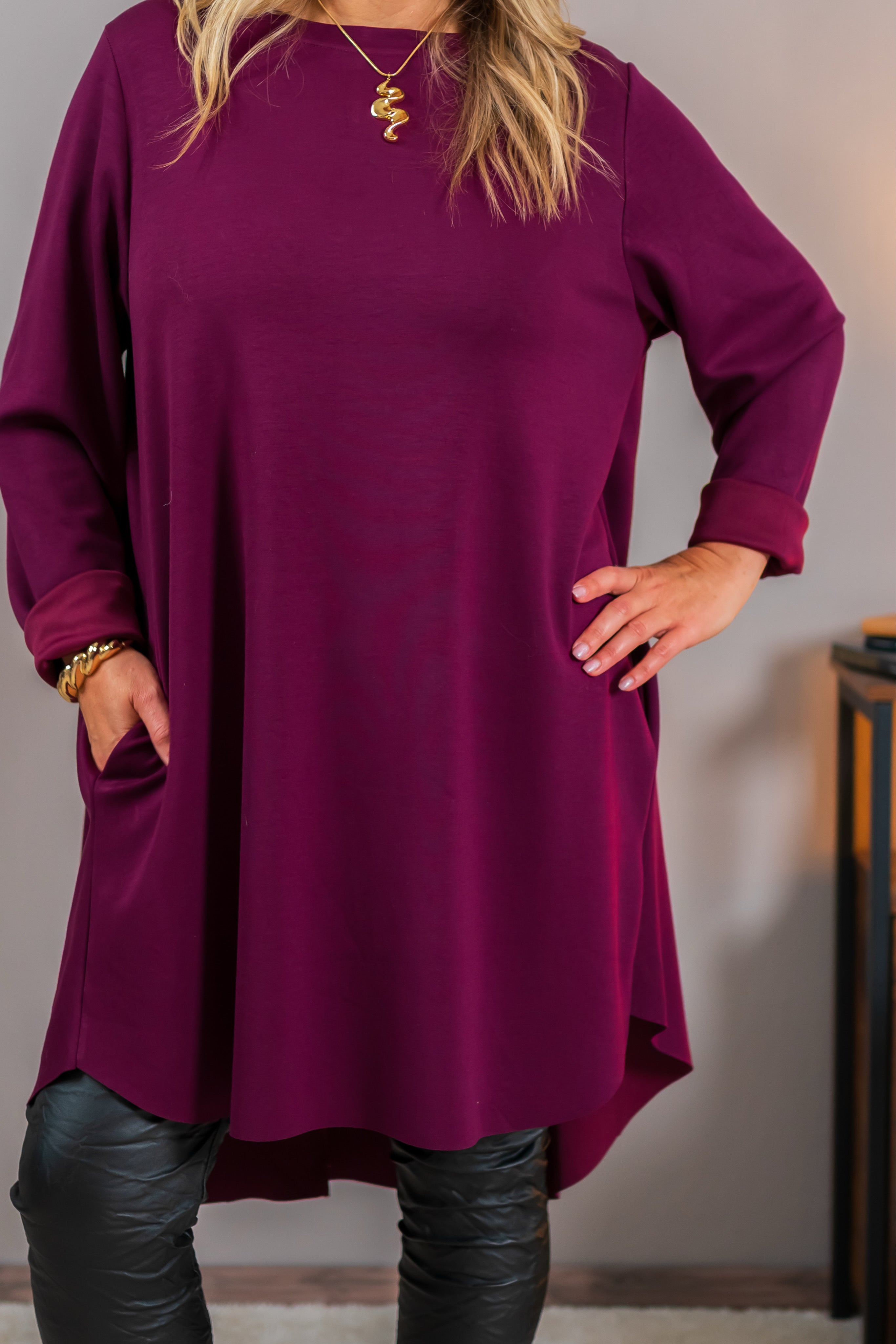 Oversize Tunika, magenta